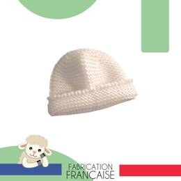 Bonnet de naissance bébé 100% laine mérinos