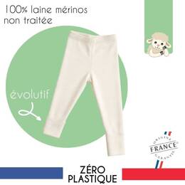 Pantalon legging bébé enfant 100% laine mérinos