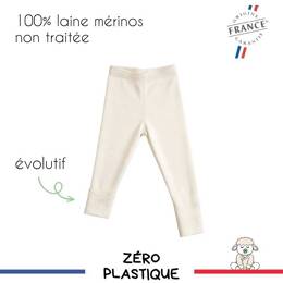 Pantalon legging bébé enfant 100% laine mérinos