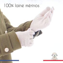 Gants tactiles femme/homme 100% laine mérinos