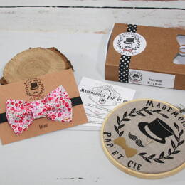 Nœud papillon ajustable enfant Liberty Phoebe rose