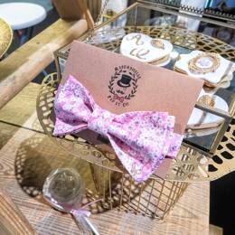 Nœud papillon homme en Liberty Mitsi Valeria Orchidée