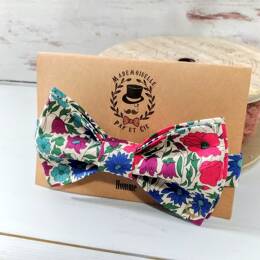 Noeud papillon homme en Liberty Poppy and Daisy Canard