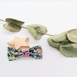 Barrette en Liberty Claire Aude Bleu