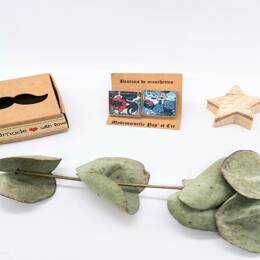 Boutons de manchettes carrés argent en Liberty Flower tops bleu