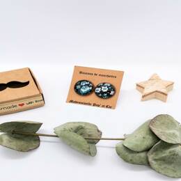 Boutons de manchettes rond cuivre en Liberty Phoebe and Jo