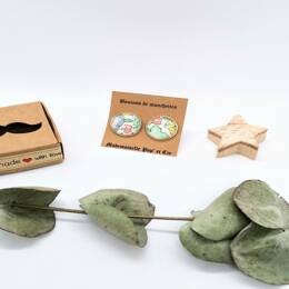 Boutons de manchettes ronds argent en Liberty Michelle Chrysolite