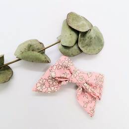 Barrette modèle "luxe" en Liberty Capel Rose