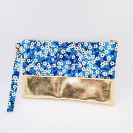 Pochette à main en Liberty Mitsi Outremer