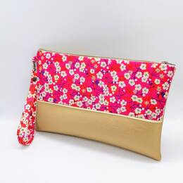 Pochette à main en Liberty Mitsi Hibiscus