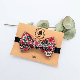 Noeud papillon enfant en Liberty Rosalind Rouge