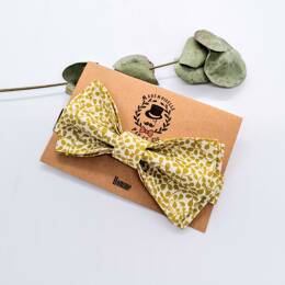 Noeud papillon homme en Liberty Garden Trail Moutarde