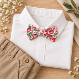 Nœud papillon ajustable enfant Liberty D'Anjo rouge