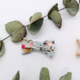 Barrette en Liberty Betsy Porcelaine