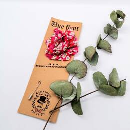 Boutonnière en Liberty Mitsi Hibiscus