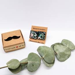 Boutons de manchettes carrés cuivre en Liberty Brighton Blossom bleu  vert