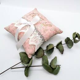 Coussin à alliances Liberty Capel rose
