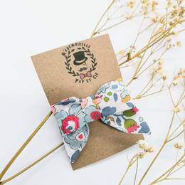 Barrette modèle "luxe" en Liberty Betsy Porcelaine