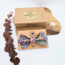 Noeud papillon homme en Liberty Margaret Annie Figue