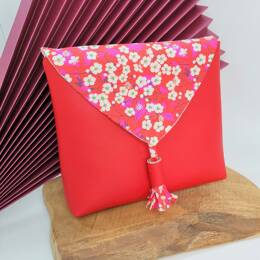 Trousse à maquillage en Liberty Mitsi Hibiscus