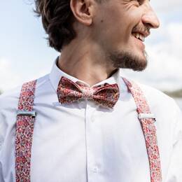 Noeud papillon homme en Liberty Emma and Georgina Terracotta