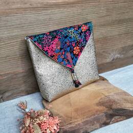 Trousse à maquillage en Liberty Ciara Petrole