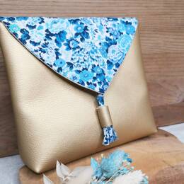 Trousse à maquillage en Liberty Elysian Day Bleu