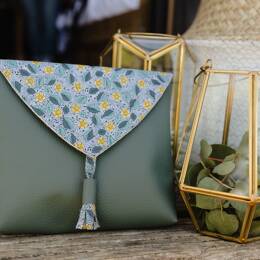 Trousse à maquillage en Liberty Bramble Blossom vert