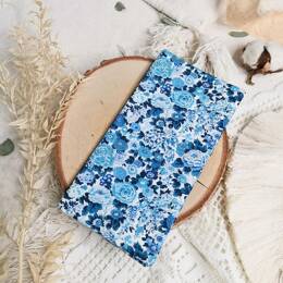 Protège livret de famille en Liberty Elysian Day Bleu