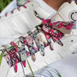 Lacets en Liberty Ciara Gris homme 12 œillets