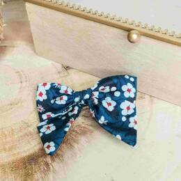 Barrette modèle "luxe" en Liberty Mitsi Petrole