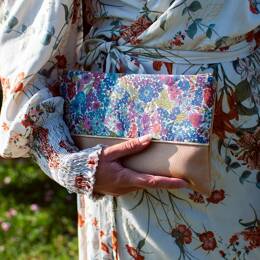 Pochette à main en Liberty Margaret Annie Figue