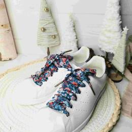 Lacets en Liberty Thorpe Hill bleu 12 œillets