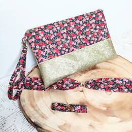 Pochette à main en Liberty Nectar Rasberry