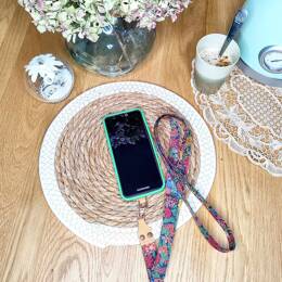 Lanière de téléphone en Liberty Ciara Rouille