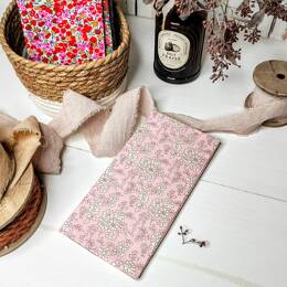 Protège livret de famille en Liberty Capel Rose