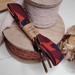 Lacets en Liberty Butterfield Poppy Cayenne 14 œillets homme