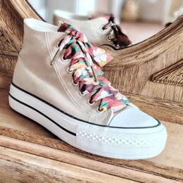 Lacets en Liberty Nysa Toffee 12 œillets