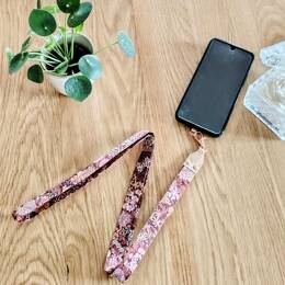 Lanière de téléphone en Liberty Ciara Fauve