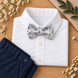 Nœud papillon ajustable enfant Liberty Adelajda greige