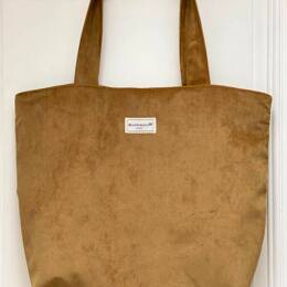 Sac Cabas en Velours côtelé Camel