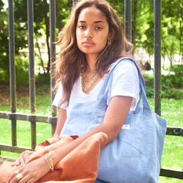Sac Cabas Medium Lin Terracotta