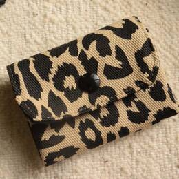 Mini Portefeuille Léopard Beige et Noir