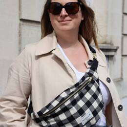 Sac Banane Carreaux Vichy Noirs et Blancs