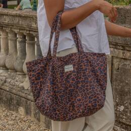 Sac Cabas Medium Léopard Bleu