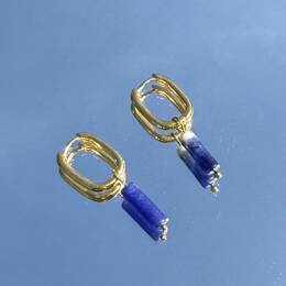 Boucles d'Oreilles en Sodalite