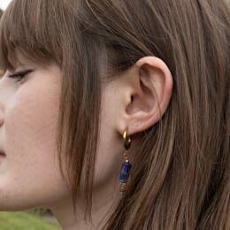 Boucles d'Oreilles Margot Lapis Lazuli et Rhodonite