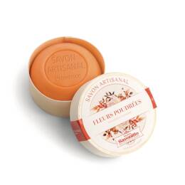 Savon parfum Fleur Poudrées dans boite en Bois 100g
