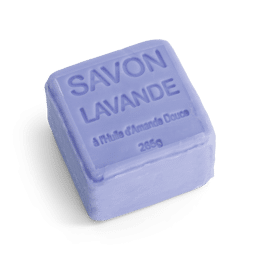 Savon Cube parfum Lavande Exfoliant dans boite en bois 260g