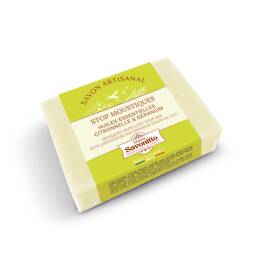 Savon Répulsif "anti-moustique" Huiles essentielles Citronnelle & Géranium 100g
